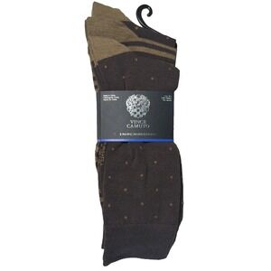 VINCE CAMUTO Men's Dress Socks 3 Pack Brown Tan  "One Size" Super Soft